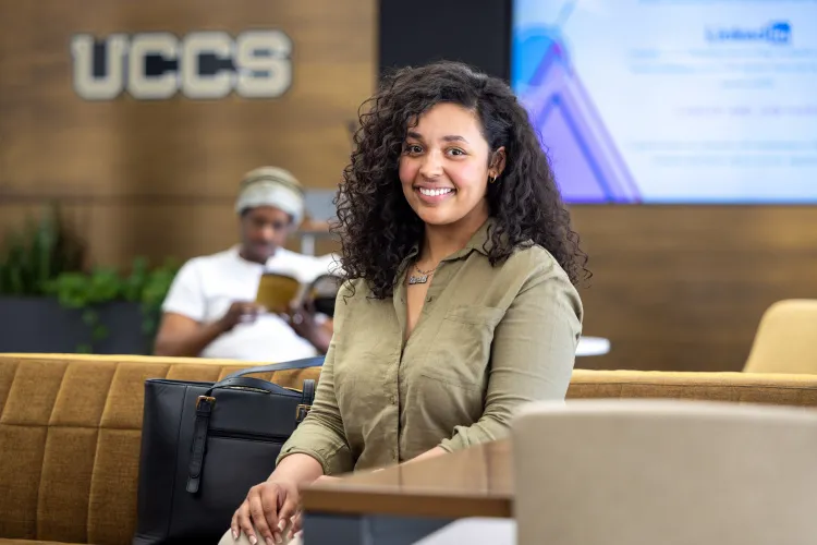 Happy student at Career Center